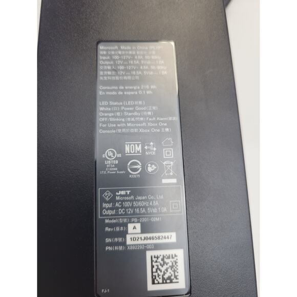 Genuine Official Original Xbox One Power Supply AC Adapter Model PB-2201-02M1 - Picture 4 of 7